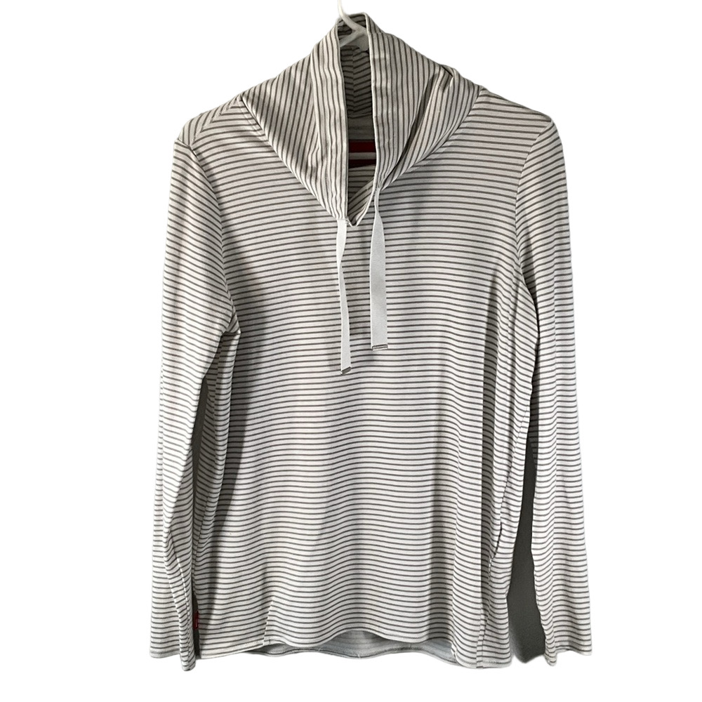 Craghoppers Women's Striped Hoodie - White and Gray